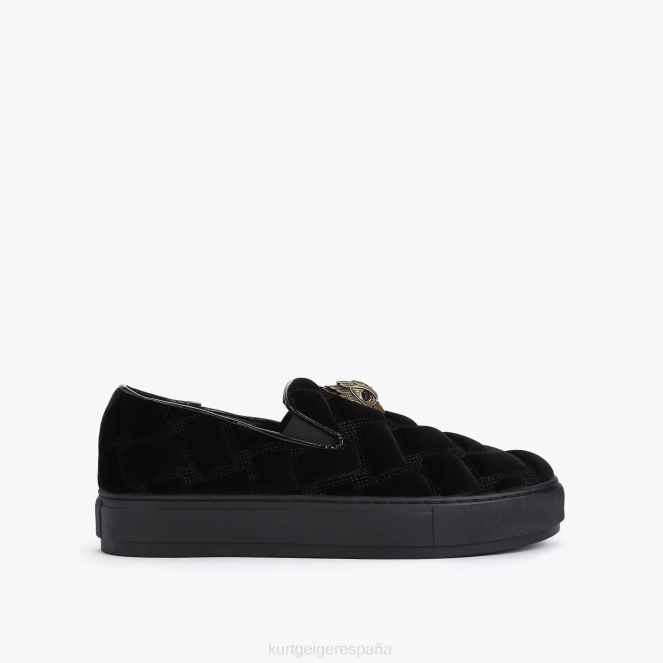 Kurt Geiger hombres Zapatillas sin cordones acolchadas London Laney 2LPR608 | calzados negro
