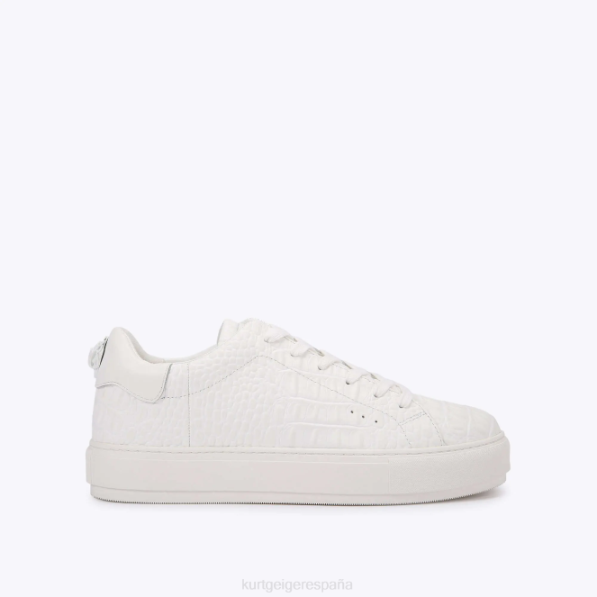 Kurt Geiger hombres cocodrilo laney de londres 2LPR603 | calzados blanco