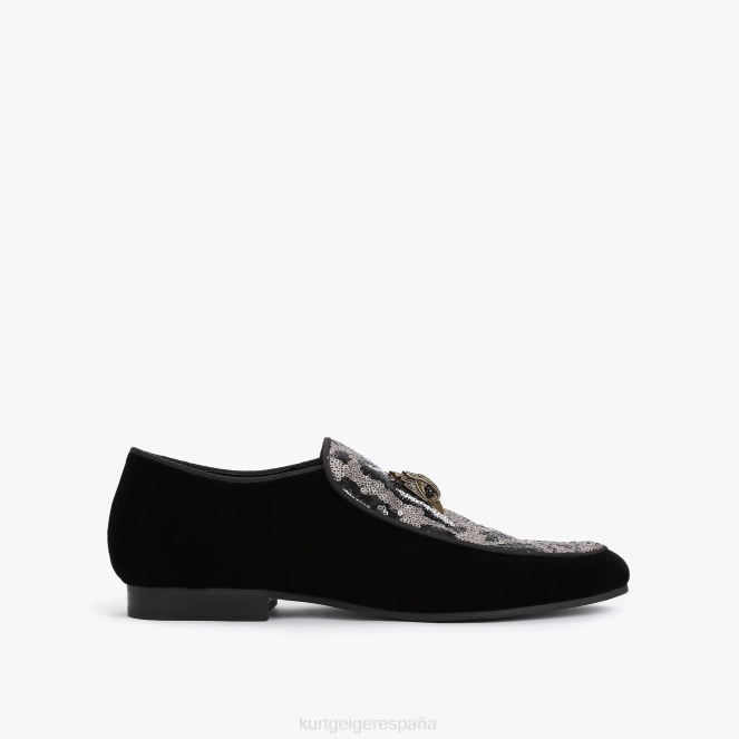 Kurt Geiger hombres lentejuelas hugh eagle de londres 2LPR634 | calzados negro otro