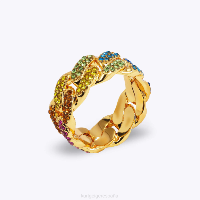 Kurt Geiger mujer anillo de cadena arcoíris de Londres 2LPR251 | accesorios varios/otros