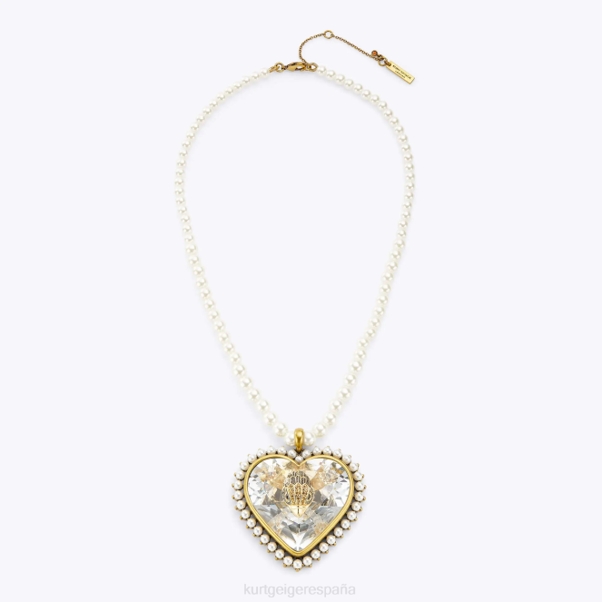 Kurt Geiger mujer collar grande con corazón de Londres 2LPR573 | accesorios blanco