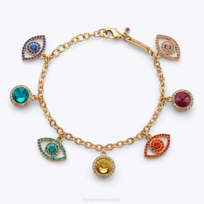 Kurt Geiger mujer pulsera de cristal del mal de ojo de Londres 2LPR588 | accesorios oro
