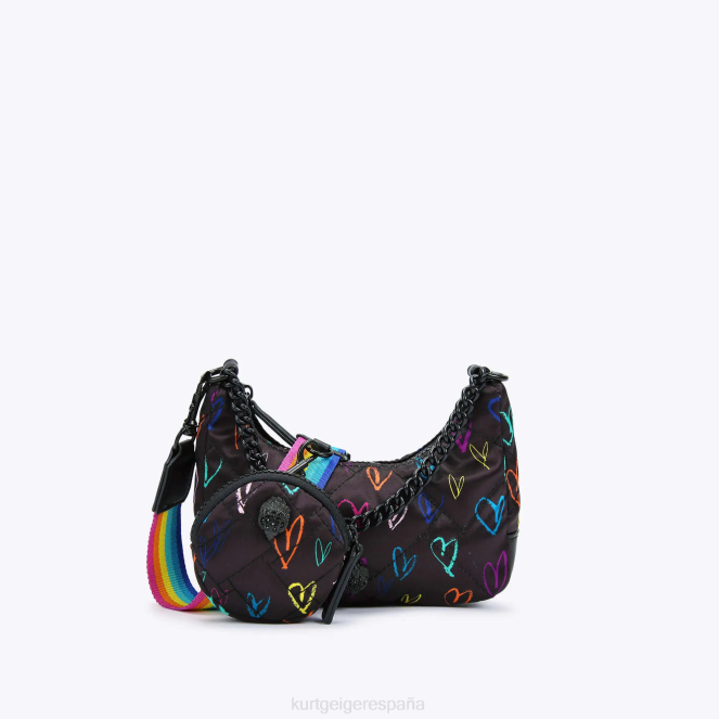 Kurt Geiger mujer Bandolera pequeña de material reciclado London 2LPR279 | bolsas negro otro