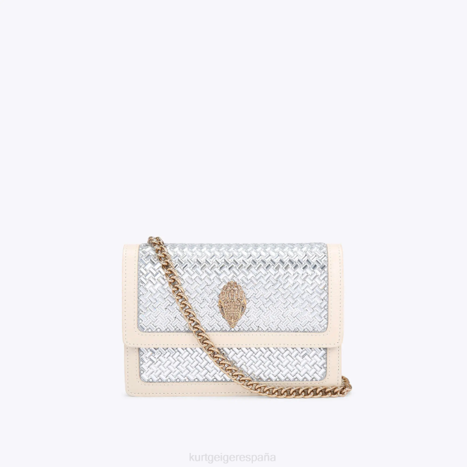 Kurt Geiger mujer bandolera pequeña london shoreditch 2LPR133 | bolsas combinación de metales
