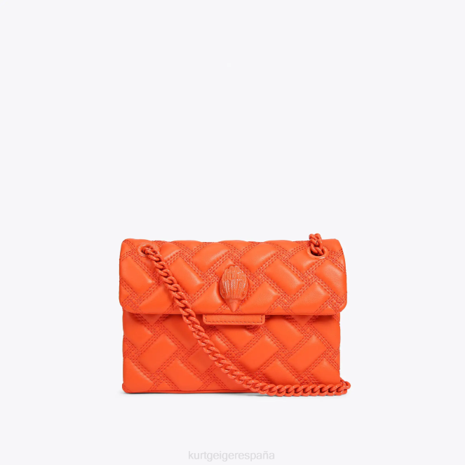 Kurt Geiger mujer londres mini kensington empapar 2LPR15 | bolsas naranja
