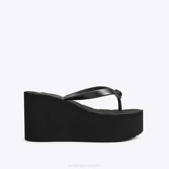 Kurt Geiger mujer Chanclas London Kensington con cuña 2LPR434 | calzados negro