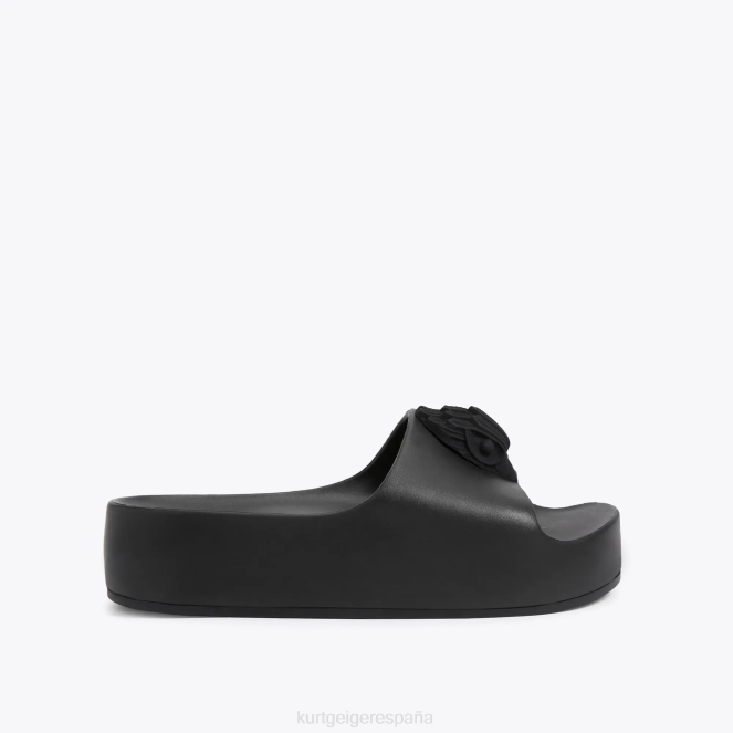 Kurt Geiger mujer chancla gruesa con águila de Londres 2LPR433 | calzados negro