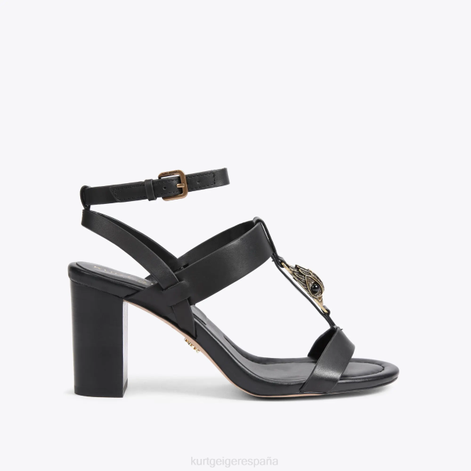 Kurt Geiger mujer Bloque de barra en T London Hampton 2LPR338 | calzados negro