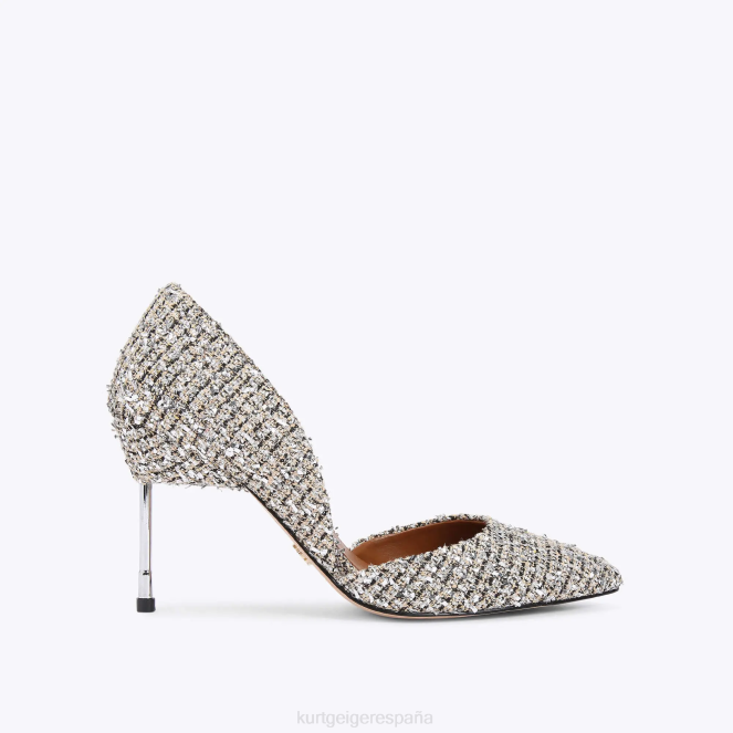 Kurt Geiger mujer bono de londres 90 2LPR421 | calzados combinación de plata